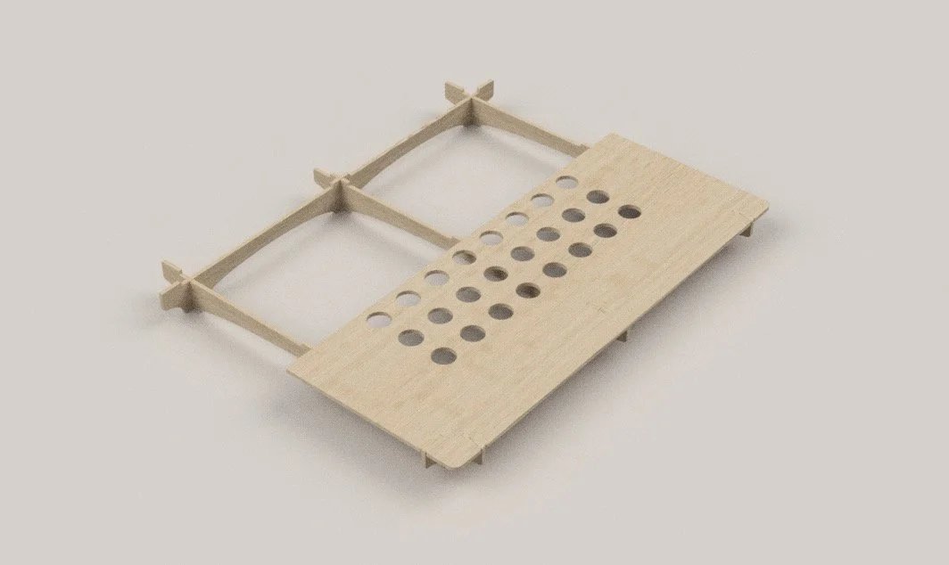 Arch Bedframe flat pack